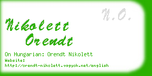 nikolett orendt business card